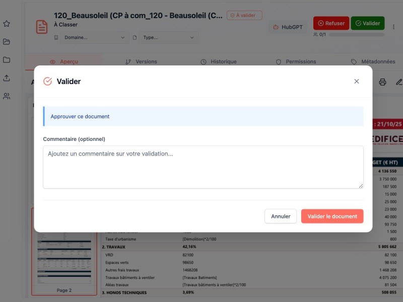 HubDoc - Circuits de validation